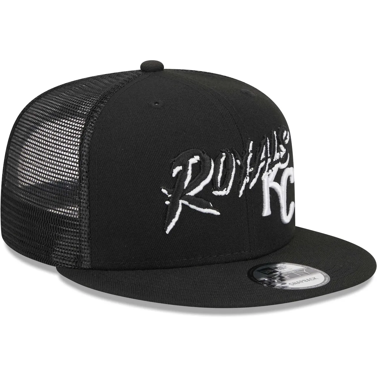 Men's Kansas City Royals New Era Black Street Trucker 9FIFTY Snapback Hat 3 Men's Kansas City Royals New Era Black Street Trucker 9FIFTY Snapback Hat