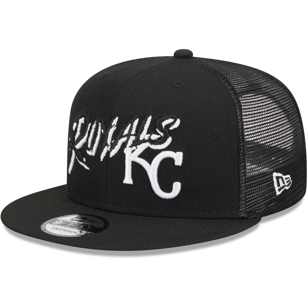 Men's Kansas City Royals New Era Black Street Trucker 9FIFTY Snapback Hat 5 Men's Kansas City Royals New Era Black Street Trucker 9FIFTY Snapback Hat - Image 3