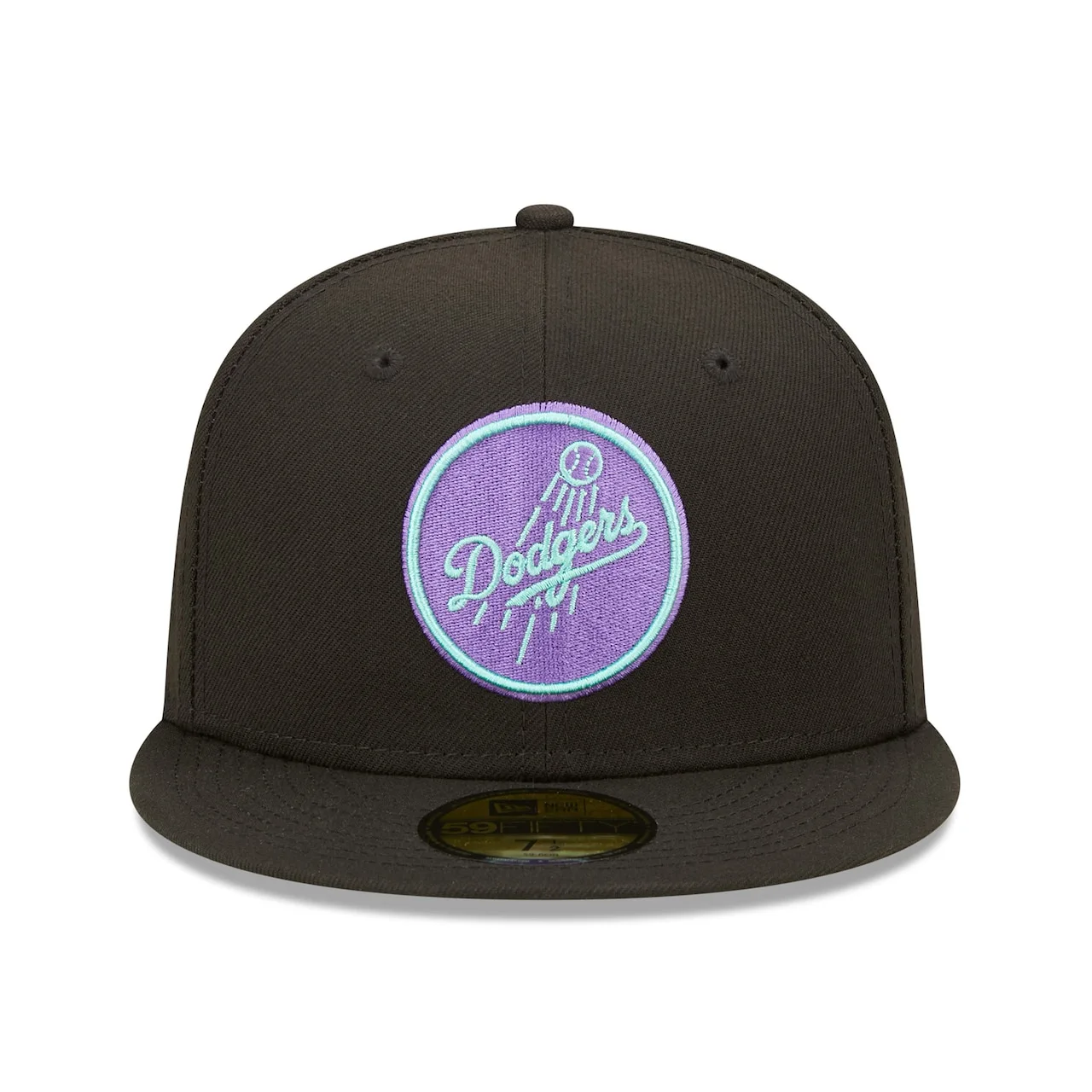 Men's Los Angeles Dodgers New Era Black 40th Anniversary Black Light 59FIFTY Fitted Hat 4 Men's Los Angeles Dodgers New Era Black 40th Anniversary Black Light 59FIFTY Fitted Hat - Image 2