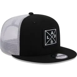 Men's Los Angeles Dodgers New Era Black Vert Squared Trucker 9FIFTY Hat -San Diego Padres Caps Sales mens new era black los angeles dodgers vert squared trucker 9fifty hat ss5 p 4851084pv 3u bx2ah57qgeqo5jsnx8i7v 3q0vnfjatxxe3in4wv98