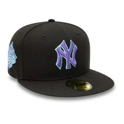 Men's New York Yankees New Era Black 1999 World Series Black Light 59FIFTY Fitted Hat