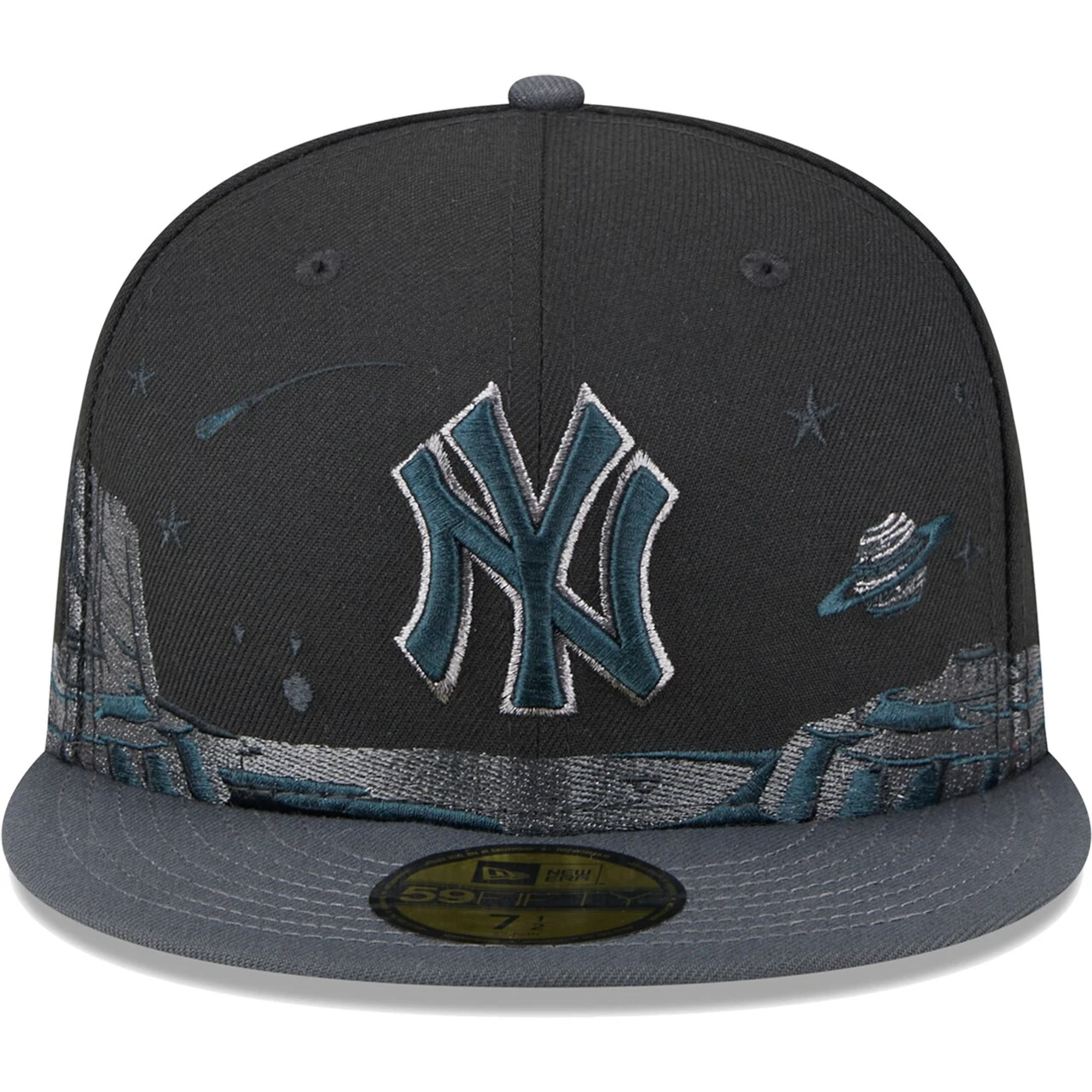 Men's New York Yankees New Era Black Planetary 59FIFTY Fitted Hat 4 Men's New York Yankees New Era Black Planetary 59FIFTY Fitted Hat - Image 2
