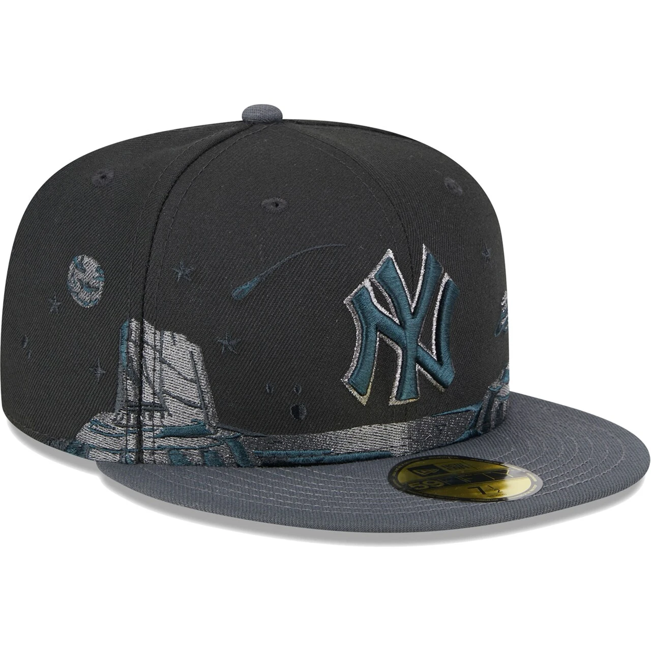 Men's New York Yankees New Era Black Planetary 59FIFTY Fitted Hat 5 Men's New York Yankees New Era Black Planetary 59FIFTY Fitted Hat - Image 3