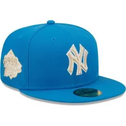 Men's New York Yankees New Era Blue Stone 1999 World Series Undervisor 59FIFTY Fitted Hat