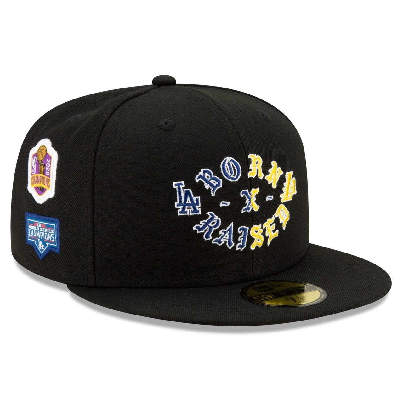Men's Los Angeles New Era Born X Raised Black 2020 Dual Champions 59FIFTY Fitted Hat 3 Men's Los Angeles New Era Born X Raised Black 2020 Dual Champions 59FIFTY Fitted Hat