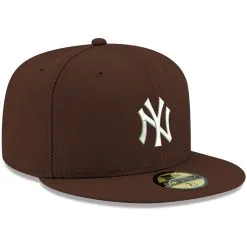 Men's New York Yankees New Era Brown White Logo 59FIFTY Fitted Hat -San Diego Padres Caps Sales mens new era brown new york yankees white logo 59fifty fitted hat pi4208000 altimages ff 4208674 b31f0400c1e4eba0dcadalt3 full