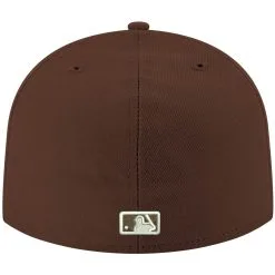 Men's New York Yankees New Era Brown White Logo 59FIFTY Fitted Hat -San Diego Padres Caps Sales mens new era brown new york yankees white logo 59fifty fitted hat pi4208000 altimages ff 4208674 b31f0400c1e4eba0dcadalt4 full