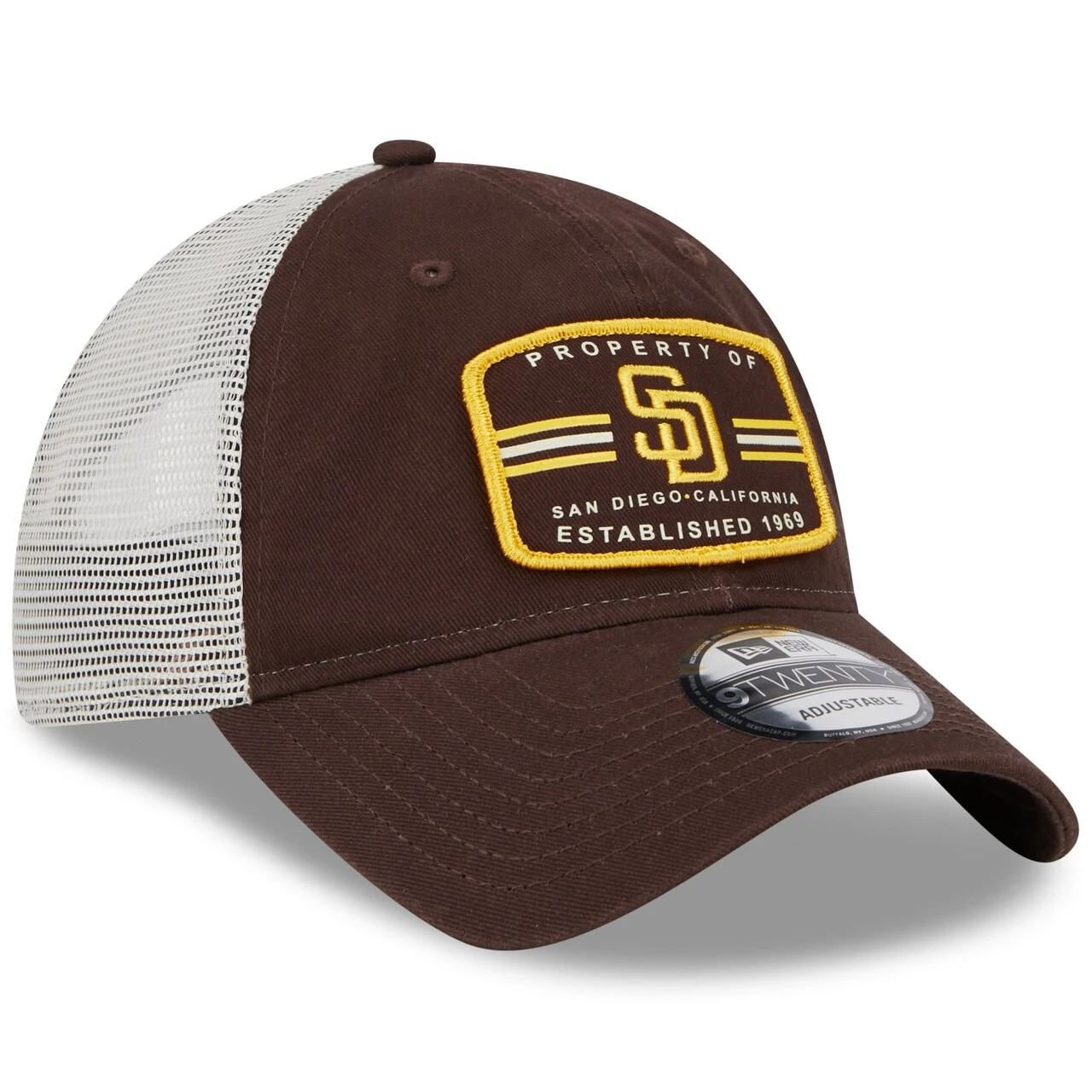 Men's San Diego Padres New Era Brown Property Trucker 9TWENTY Snapback Hat 5 Men's San Diego Padres New Era Brown Property Trucker 9TWENTY Snapback Hat - Image 3