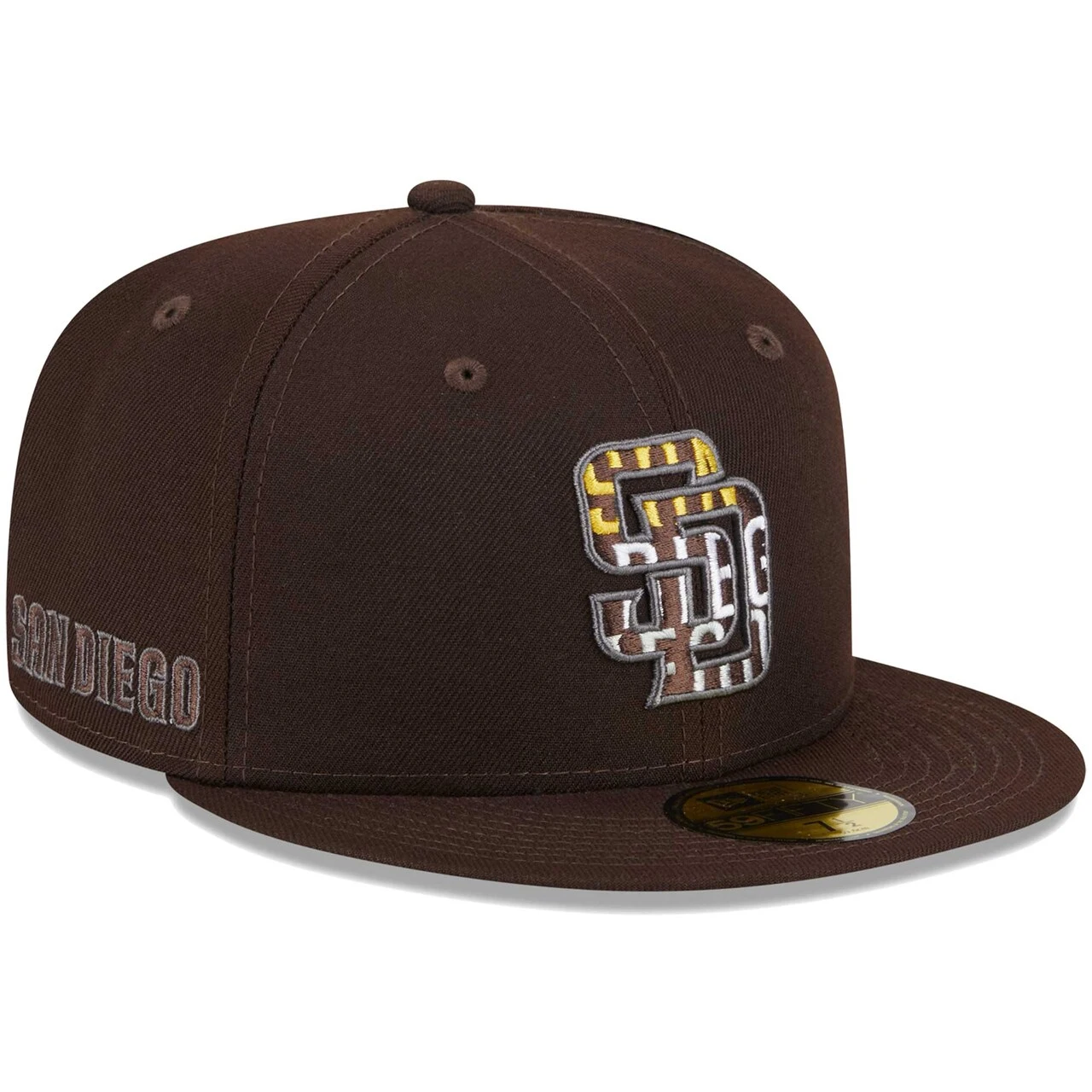 Men's San Diego Padres New Era Brown Script Fill 59FIFTY Fitted Hat 3 Men's San Diego Padres New Era Brown Script Fill 59FIFTY Fitted Hat