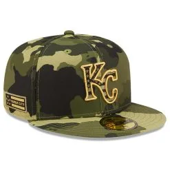 Men's Kansas City Royals New Era Camo 2022 Armed Forces Day On-Field 59FIFTY Fitted Hat