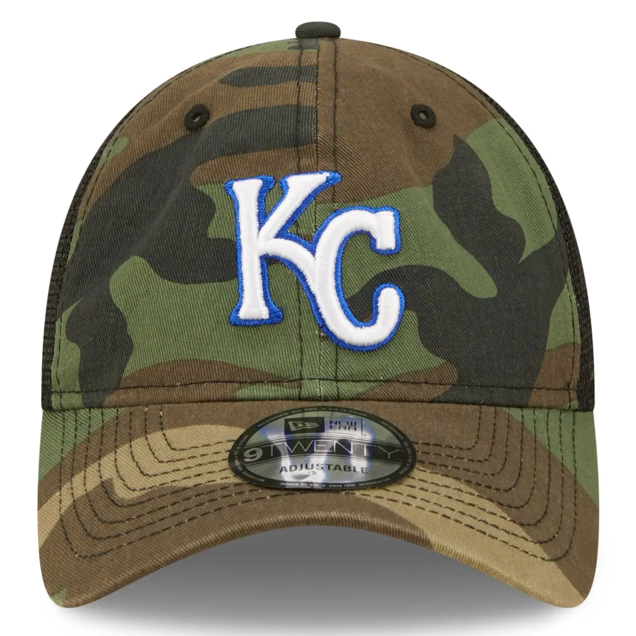 Men's Kansas City Royals New Era Camo 9TWENTY Trucker Snapback Hat 4 Men's Kansas City Royals New Era Camo 9TWENTY Trucker Snapback Hat - Image 2