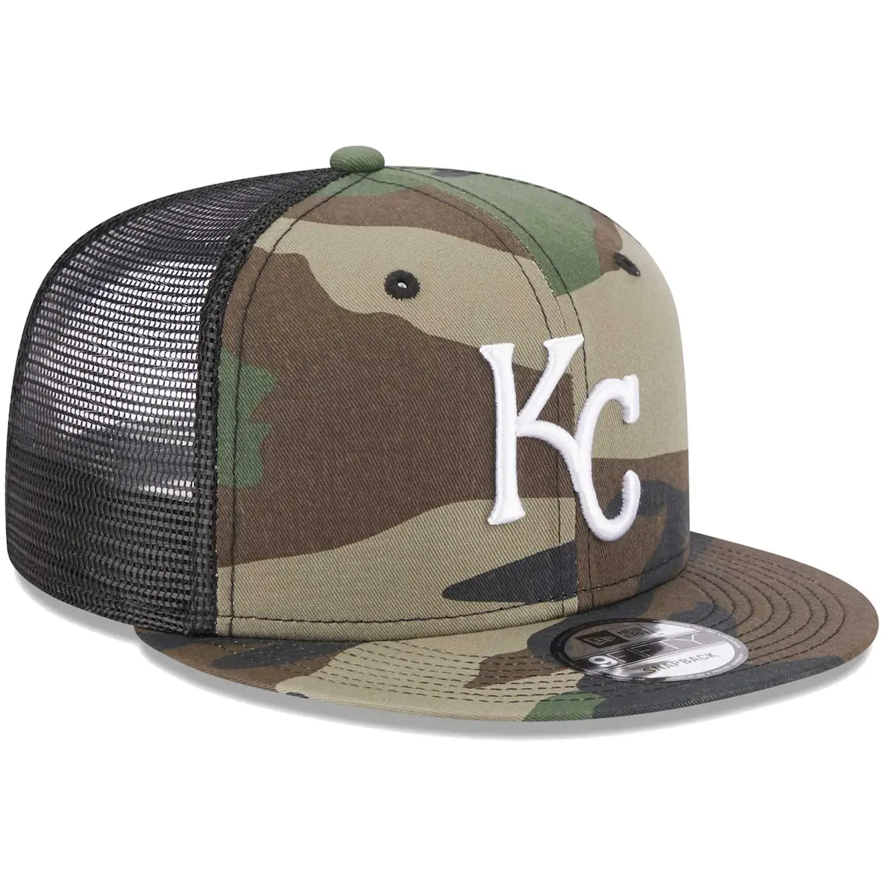 Men's Kansas City Royals New Era Camo Trucker 9FIFTY Snapback Hat 4 Men's Kansas City Royals New Era Camo Trucker 9FIFTY Snapback Hat - Image 3