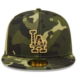 Men's Los Angeles Dodgers New Era Camo 2022 Armed Forces Day On-Field 59FIFTY Fitted Hat