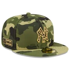 Men's New York Yankees New Era Camo 2022 Armed Forces Day On-Field 59FIFTY Fitted Hat