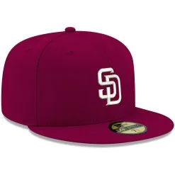 Men's San Diego Padres New Era Cardinal White Logo 59FIFTY Fitted Hat -San Diego Padres Caps Sales mens new era cardinal san diego padres white logo 59fifty fitted hat pi4208000 altimages ff 4208792 b455cd0bb6cbadc796b4alt3 full