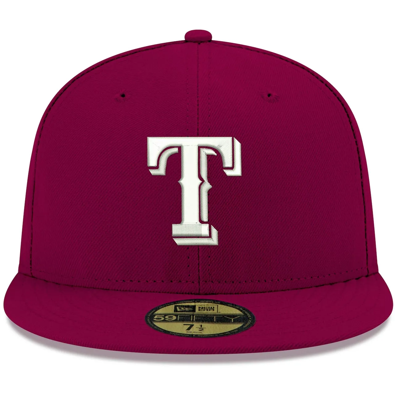Men's Texas Rangers New Era Cardinal White Logo 59FIFTY Fitted Hat 4 Men's Texas Rangers New Era Cardinal White Logo 59FIFTY Fitted Hat - Image 2