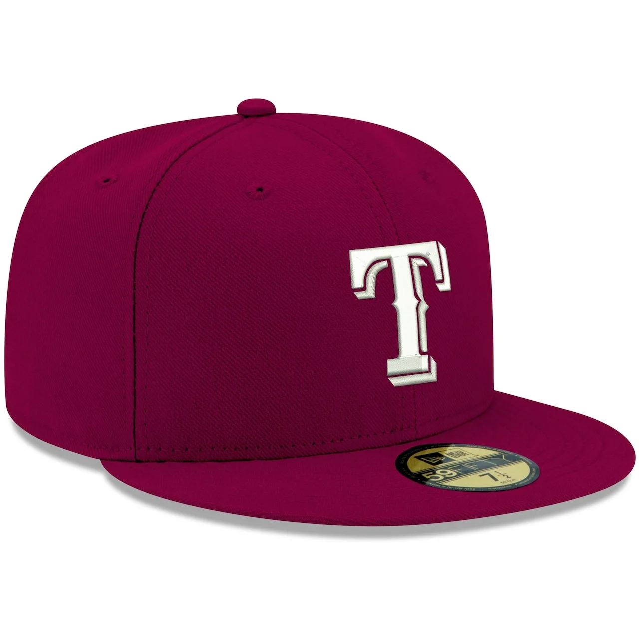 Men's Texas Rangers New Era Cardinal White Logo 59FIFTY Fitted Hat 5 Men's Texas Rangers New Era Cardinal White Logo 59FIFTY Fitted Hat - Image 3