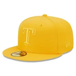 Men's Texas Rangers New Era Gold Tonal 59FIFTY Fitted Hat