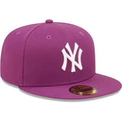 Men's New York Yankees New Era Grape Logo 59FIFTY Fitted Hat -San Diego Padres Caps Sales mens new era grape new york yankees logo 59fifty fitted hat pi4689000 altimages ff 4689949 d97c9e8afcba1bb21e4balt3 full