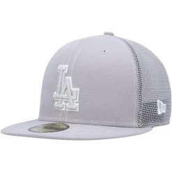 Men's Los Angeles Dodgers New Era Gray 2023 On-Field Batting Practice 59FIFTY Fitted Hat
