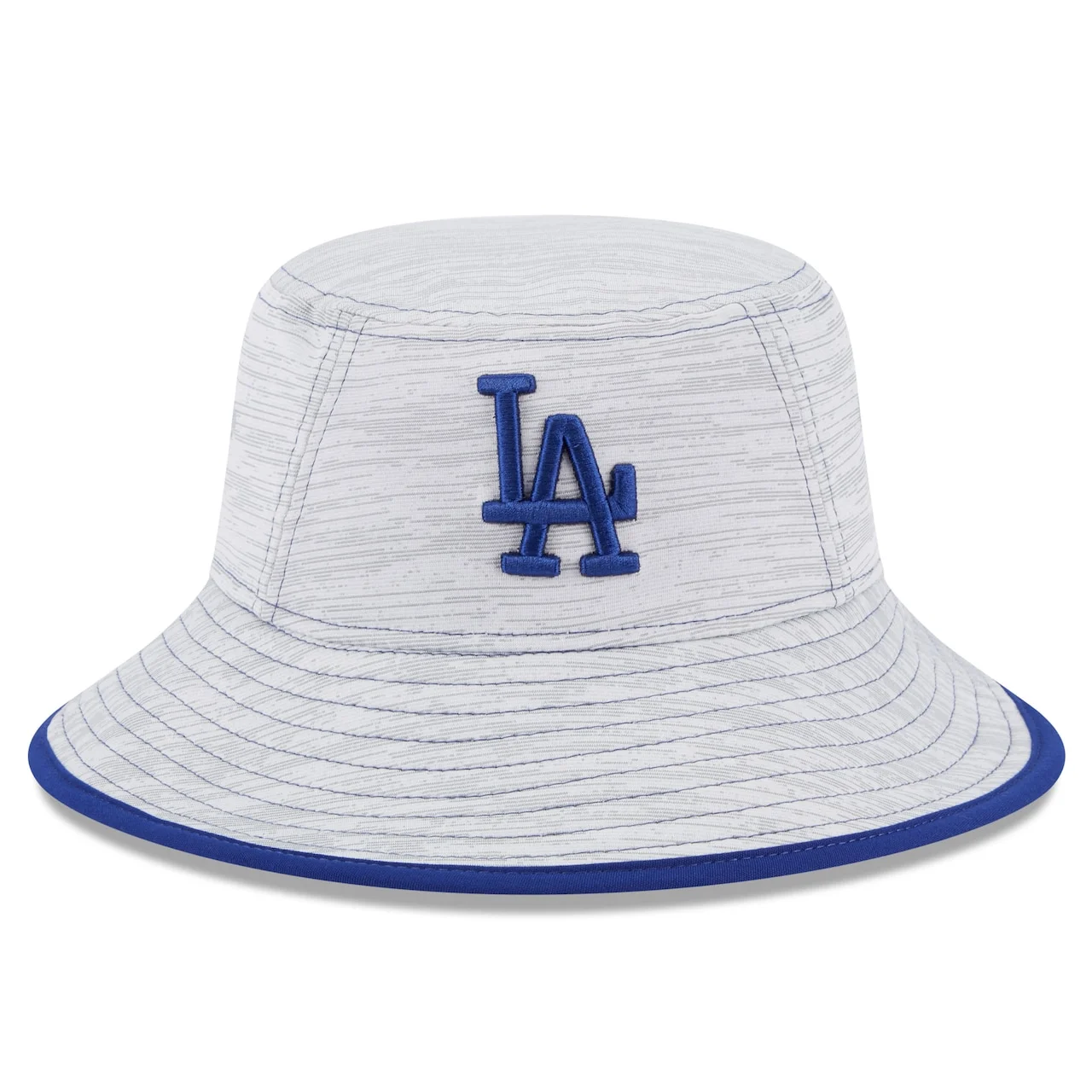 Men's Los Angeles Dodgers New Era Gray Game Bucket Hat 3 Men's Los Angeles Dodgers New Era Gray Game Bucket Hat