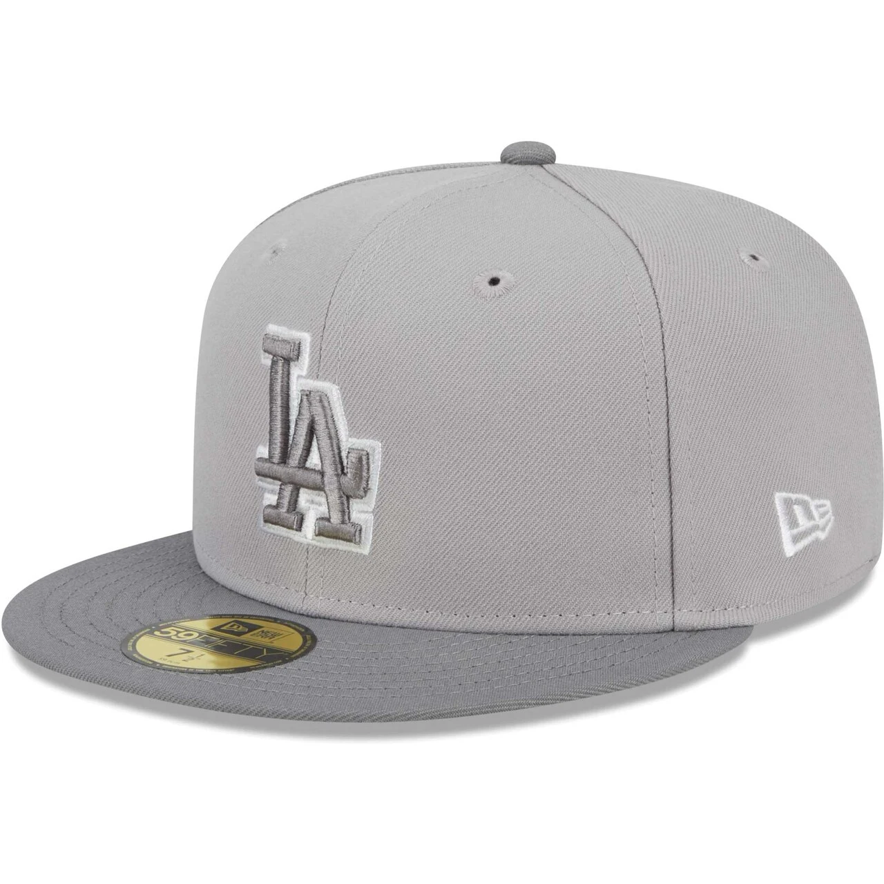 Men's Los Angeles Dodgers New Era Gray Green Undervisor 59FIFTY Fitted Hat 3 Men's Los Angeles Dodgers New Era Gray Green Undervisor 59FIFTY Fitted Hat