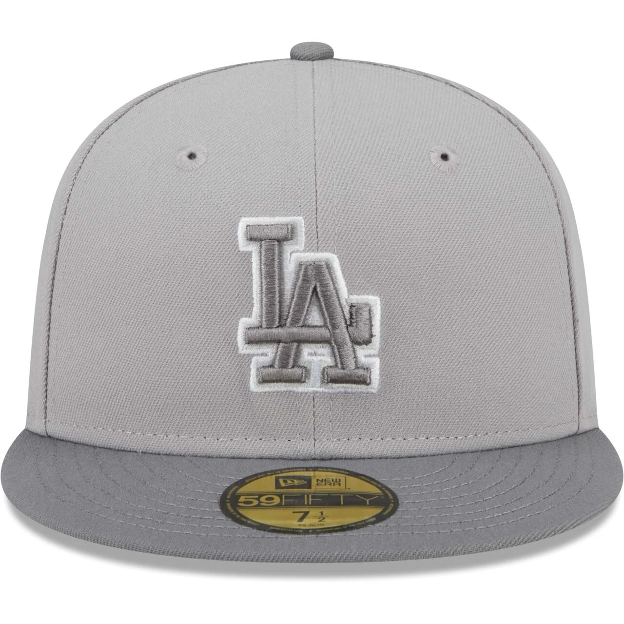 Men's Los Angeles Dodgers New Era Gray Green Undervisor 59FIFTY Fitted Hat 4 Men's Los Angeles Dodgers New Era Gray Green Undervisor 59FIFTY Fitted Hat - Image 2