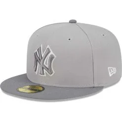 Men's New York Yankees New Era Gray Green Undervisor 59FIFTY Fitted Hat