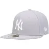 Men's New York Yankees New Era Gray White Logo 59FIFTY Fitted Hat -San Diego Padres Caps Sales mens new era gray new york yankees white logo 59fifty fitted hat pi4208000 altimages ff 4208671 759f374443d213a97f01alt1 full