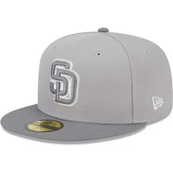 Men's San Diego Padres New Era Gray Green Undervisor 59FIFTY Fitted Hat