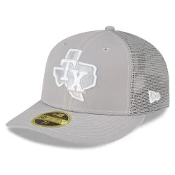Men's Texas Rangers New Era Gray 2023 On-Field Batting Practice Low Profile 59FIFTY Fitted Hat