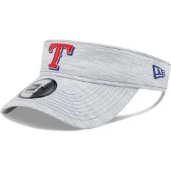 Men's Texas Rangers New Era Gray Adjustable Visor