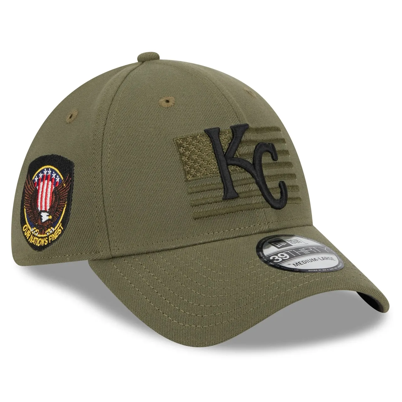 Men's Kansas City Royals New Era Green 2023 Armed Forces Day 39THIRTY Flex Hat 3 Men's Kansas City Royals New Era Green 2023 Armed Forces Day 39THIRTY Flex Hat