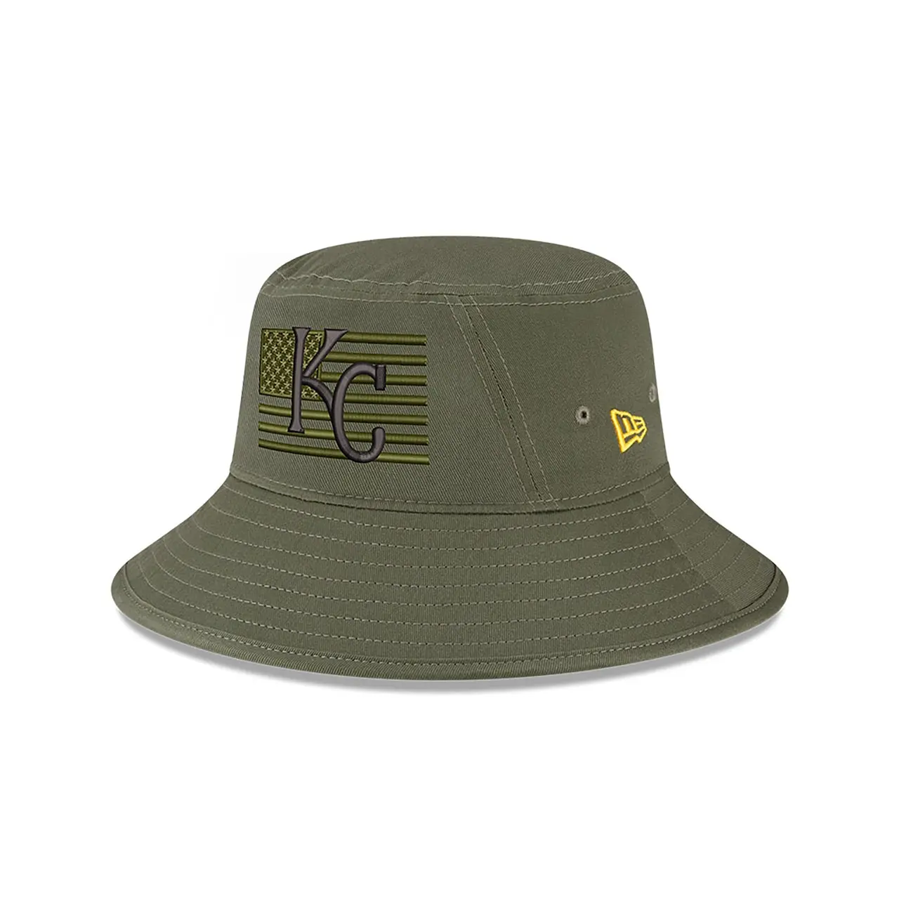 Men's Kansas City Royals New Era Green 2023 Armed Forces Day Bucket Hat 3 Men's Kansas City Royals New Era Green 2023 Armed Forces Day Bucket Hat