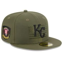 Men's Kansas City Royals New Era Green 2023 Armed Forces Day On-Field 59FIFTY Fitted Hat