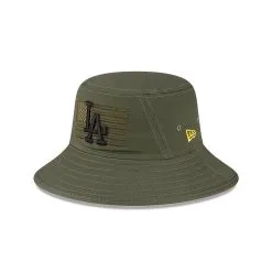 Men's Los Angeles Dodgers New Era Green 2023 Armed Forces Day Bucket Hat