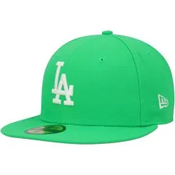 Men's Los Angeles Dodgers New Era Green Logo 59FIFTY Fitted Hat