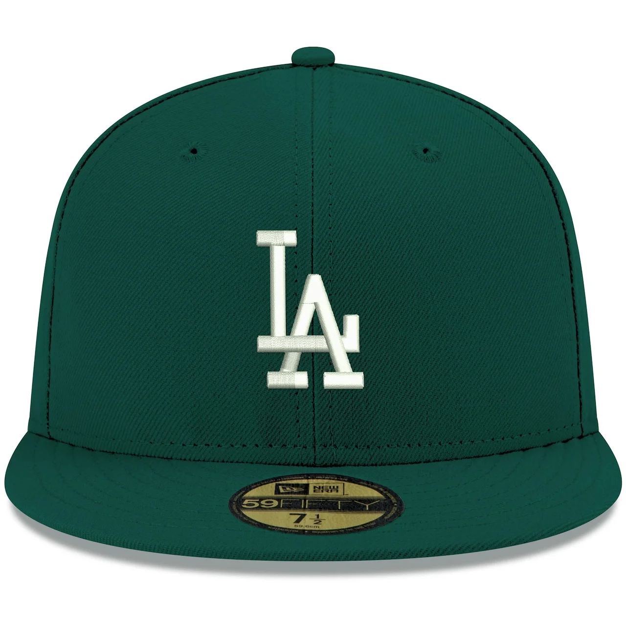Men's Los Angeles Dodgers New Era Green White Logo 59FIFTY Fitted Hat 4 Men's Los Angeles Dodgers New Era Green White Logo 59FIFTY Fitted Hat - Image 2