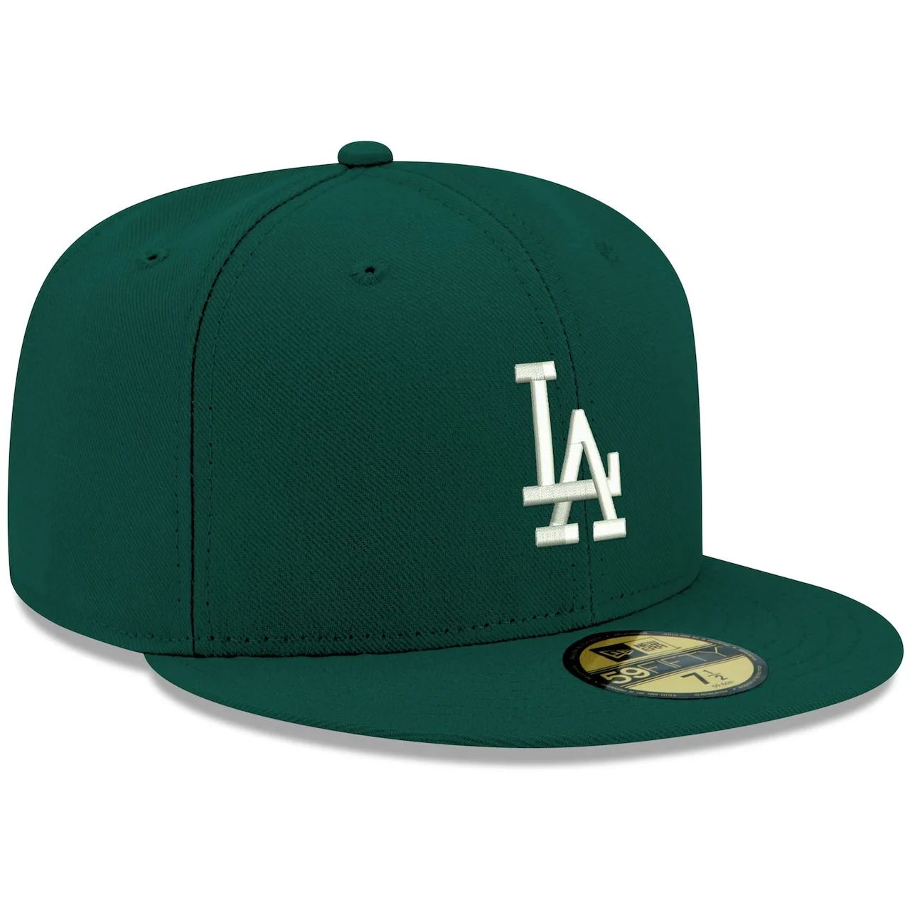 Men's Los Angeles Dodgers New Era Green White Logo 59FIFTY Fitted Hat 5 Men's Los Angeles Dodgers New Era Green White Logo 59FIFTY Fitted Hat - Image 3