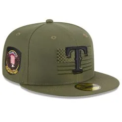 Men's Texas Rangers New Era Green 2023 Armed Forces Day On-Field 59FIFTY Fitted Hat