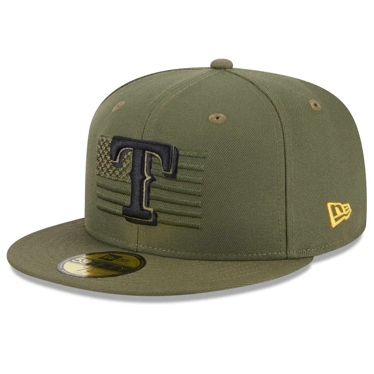 Men's Texas Rangers New Era Green 2023 Armed Forces Day On-Field 59FIFTY Fitted Hat 5 Men's Texas Rangers New Era Green 2023 Armed Forces Day On-Field 59FIFTY Fitted Hat - Image 3