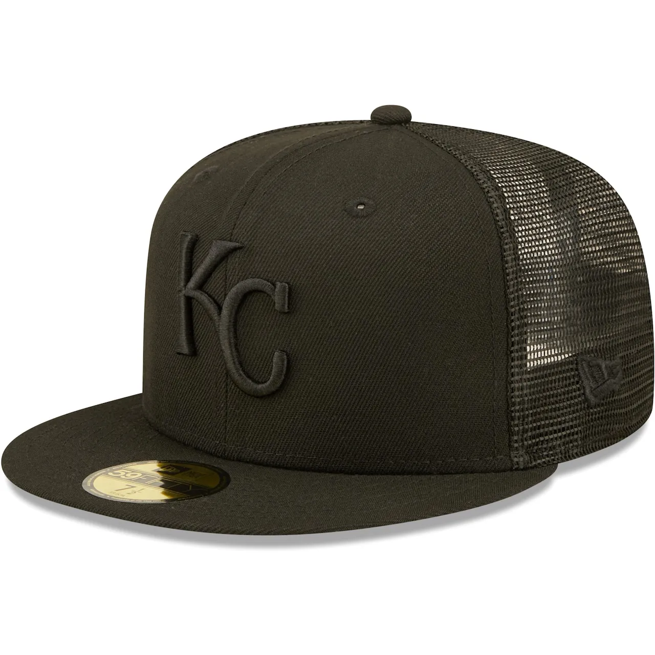 Men's Kansas City Royals New Era Blackout Trucker 59FIFTY Fitted Hat 3 Men's Kansas City Royals New Era Blackout Trucker 59FIFTY Fitted Hat