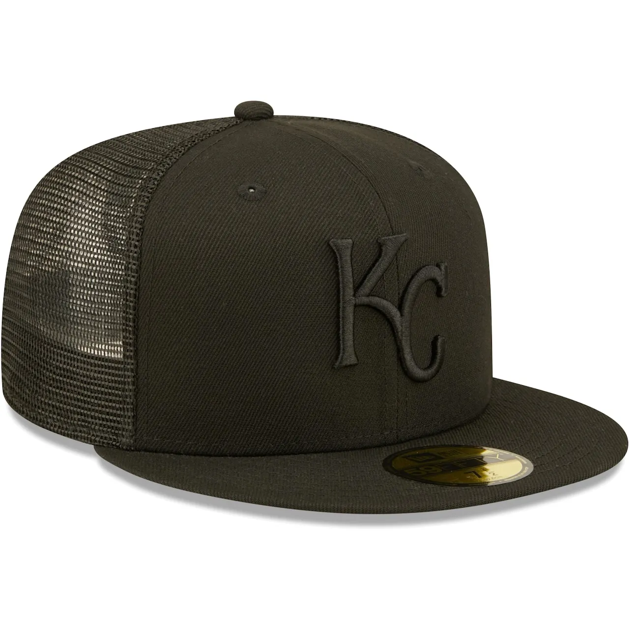 Men's Kansas City Royals New Era Blackout Trucker 59FIFTY Fitted Hat 5 Men's Kansas City Royals New Era Blackout Trucker 59FIFTY Fitted Hat - Image 3