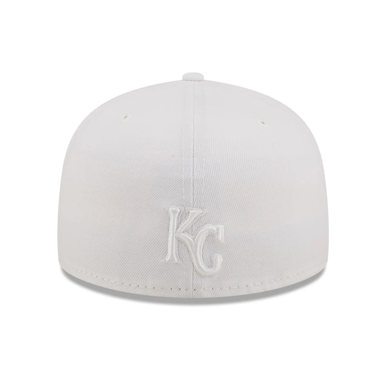 Men's Kansas City Royals New Era White On White 59FIFTY Fitted Hat 6 Men's Kansas City Royals New Era White On White 59FIFTY Fitted Hat - Image 4