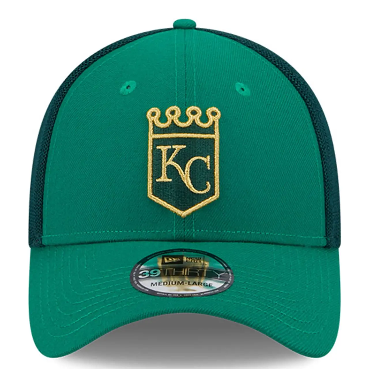 Men's Kansas City Royals New Era Kelly Green 2023 St. Patrick's Day 39THIRTY Flex Hat 4 Men's Kansas City Royals New Era Kelly Green 2023 St. Patrick's Day 39THIRTY Flex Hat - Image 2