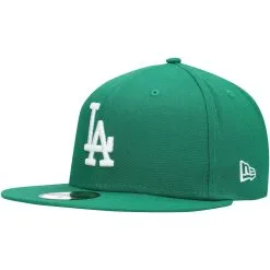 Men's Los Angeles Dodgers New Era Kelly Green White Logo 59FIFTY Fitted Hat