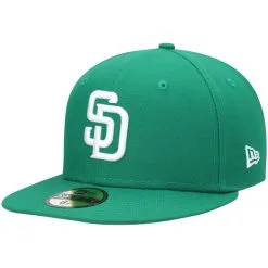 Men's San Diego Padres New Era Kelly Green White Logo 59FIFTY Fitted Hat