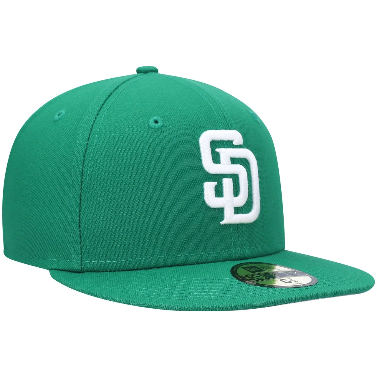 Men's San Diego Padres New Era Kelly Green White Logo 59FIFTY Fitted Hat 5 Men's San Diego Padres New Era Kelly Green White Logo 59FIFTY Fitted Hat - Image 3