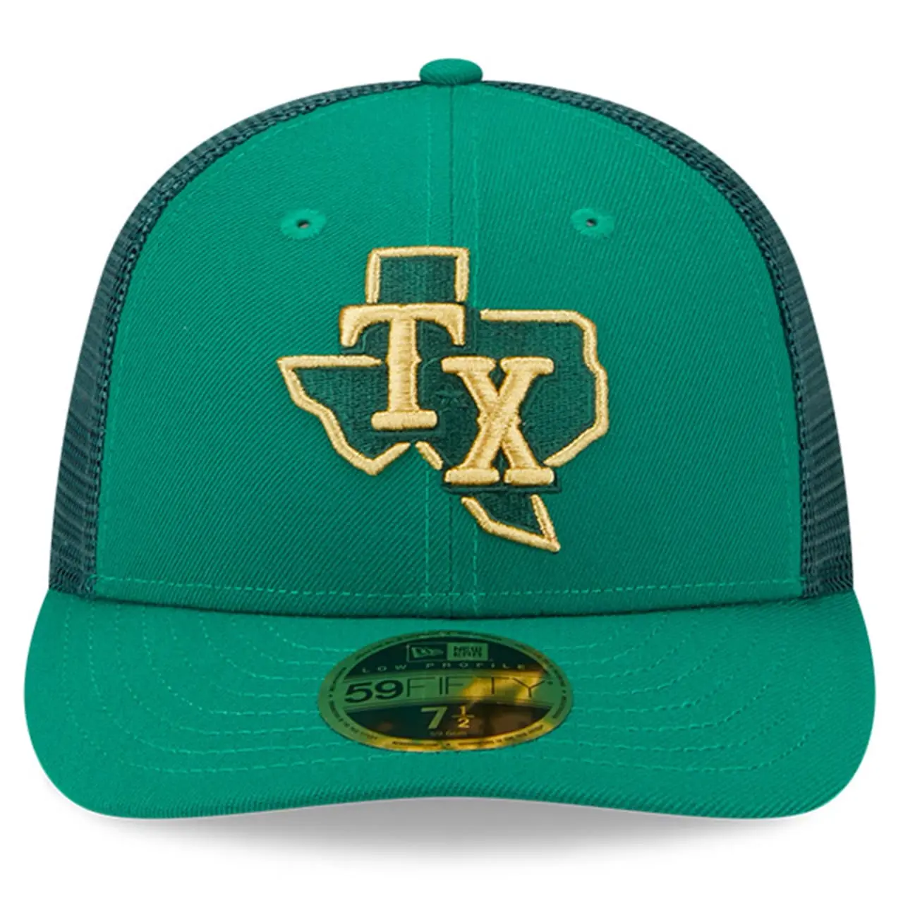 Men's Texas Rangers New Era Kelly Green 2023 St. Patrick's Day Low Profile 59FIFTY Fitted Hat 4 Men's Texas Rangers New Era Kelly Green 2023 St. Patrick's Day Low Profile 59FIFTY Fitted Hat - Image 2