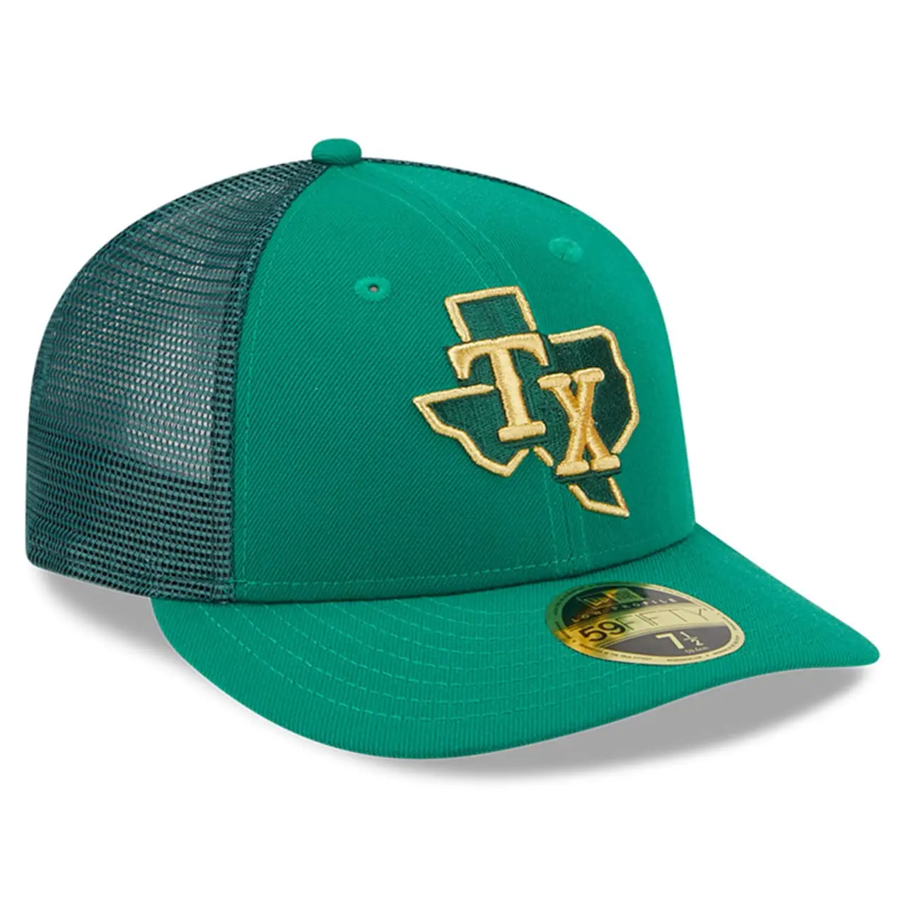 Men's Texas Rangers New Era Kelly Green 2023 St. Patrick's Day Low Profile 59FIFTY Fitted Hat 5 Men's Texas Rangers New Era Kelly Green 2023 St. Patrick's Day Low Profile 59FIFTY Fitted Hat - Image 3